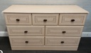 CREAM SEVEN DRAWER MERCHANT STYLE CHEST