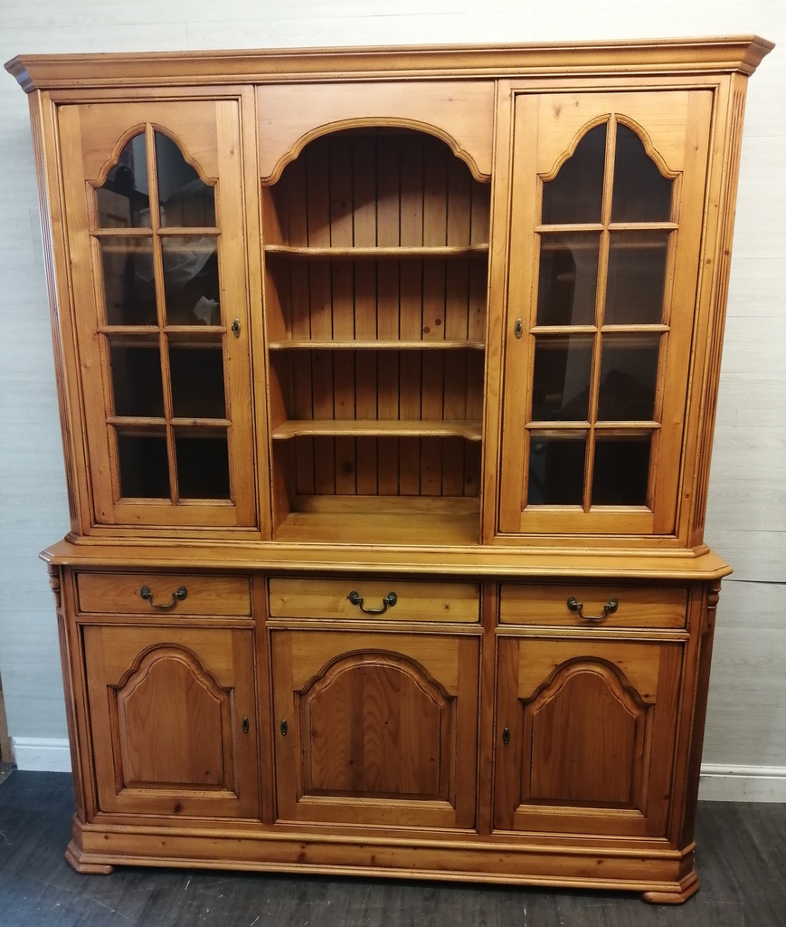 Quality large pine glazed display unit