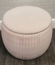 ROUND PINK STORAGE STOOL