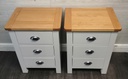 Pair Of Grey Shaker style Bedside Chests