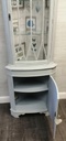 GLAZED TOP PAINTED CORNER DISPLAY UNIT