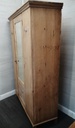 OLD PINE WARDROBE WITH MIRROR