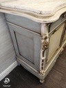 French Style Antique Marble Top Painted Sideboard