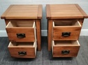 PAIR  OF PINE BEDSIDES