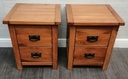 PAIR  OF PINE BEDSIDES