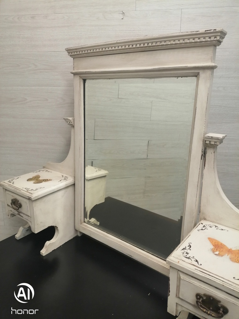 Lovely antique painted dressing table chest