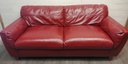 NEAT RED LEATHER SOFA