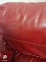 NEAT RED LEATHER SOFA