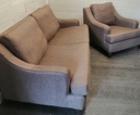 Multi York ‘Long Island’ Sofa Chair &amp; Footstool Set