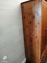 Double pine wardrobe with drawers