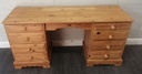 Solid Pine Eight Drawer Dressing Table / Desk
