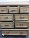 LARGE RUSTIC STYLE PINE EIGHT DRAWER  CHEST