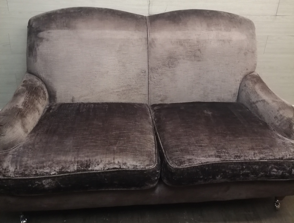 Neat Laura Ashley Grey Two Seater Sofa