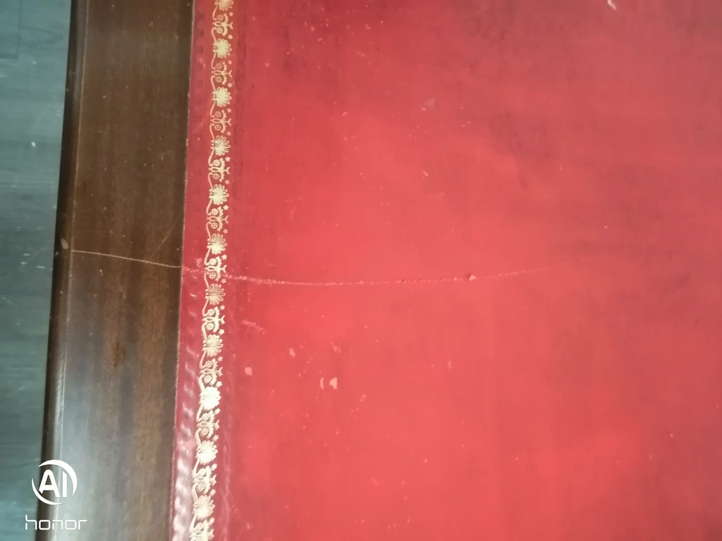 Vintage leather top repro pedestal desk