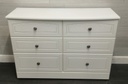 ALSTONS White Six Drawer Chest
