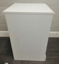 Pair of three drawer white bedsides