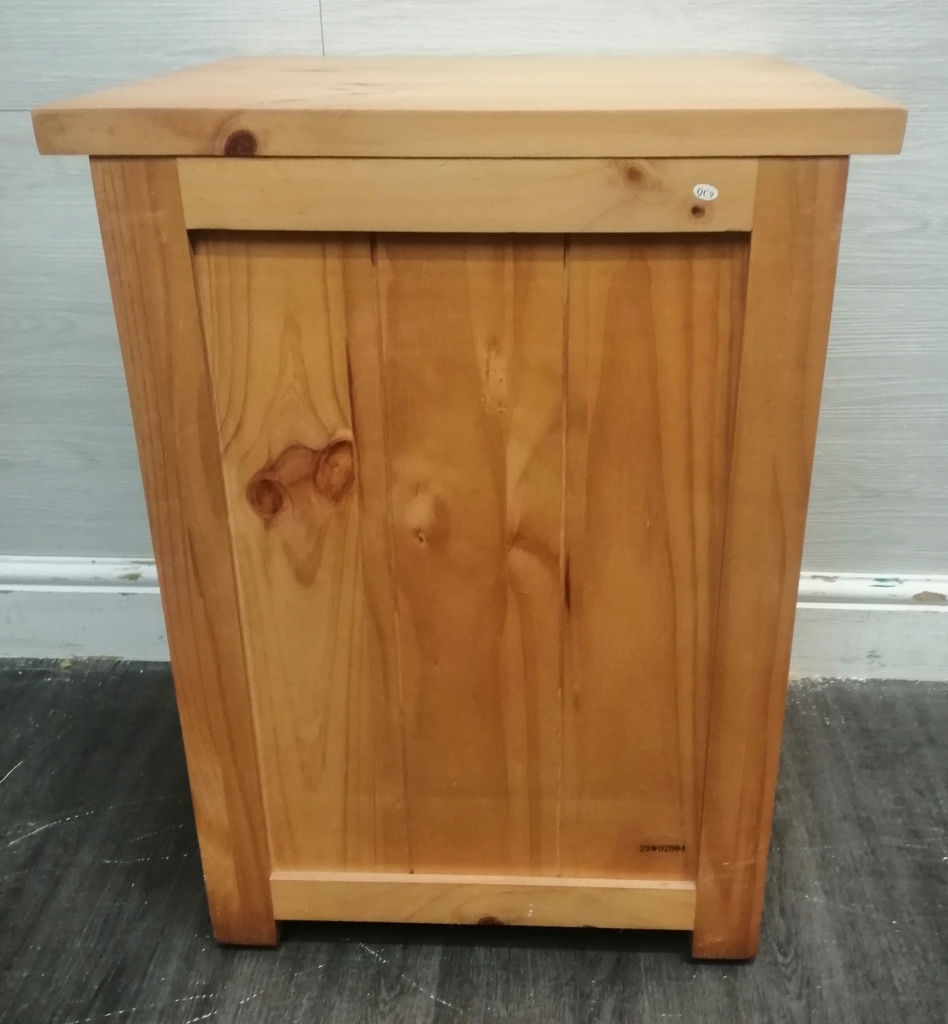 Quality solid pine three drawer bedside chest