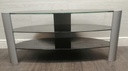 BLACK GLASS TV STAND