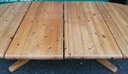 STYLISH DANISH PINE EXTENDING TABLE &amp; SIX CHAIRS