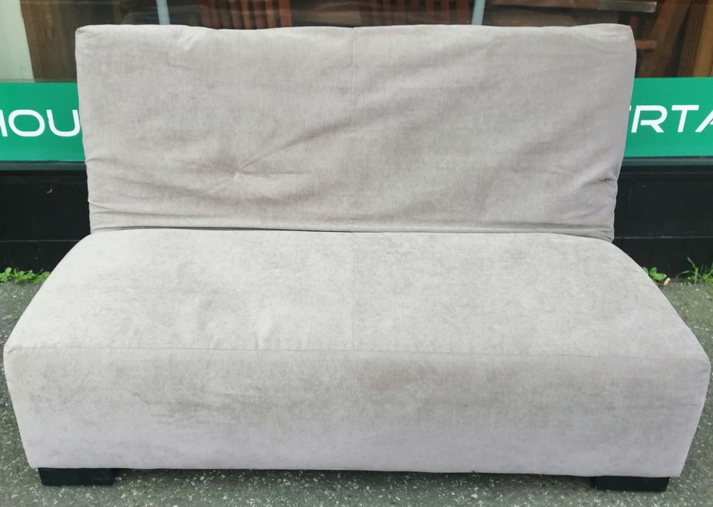 BEIGE FUTON STYLE SOFA BED