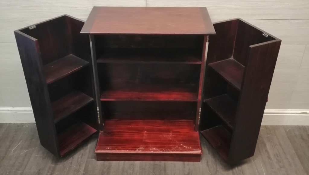 Dark Wood Style CD / DVD Cupboard