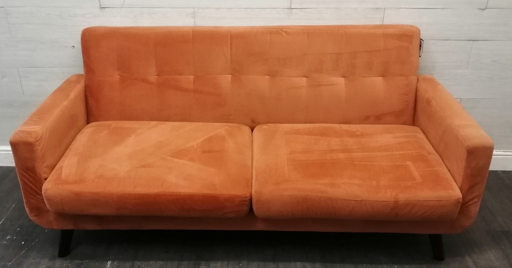 LOVELY MODERN BURNT ORANGE SOFA