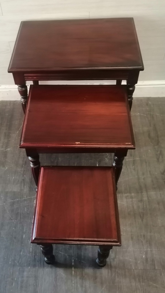 Nest of Three repro mahogany Tables