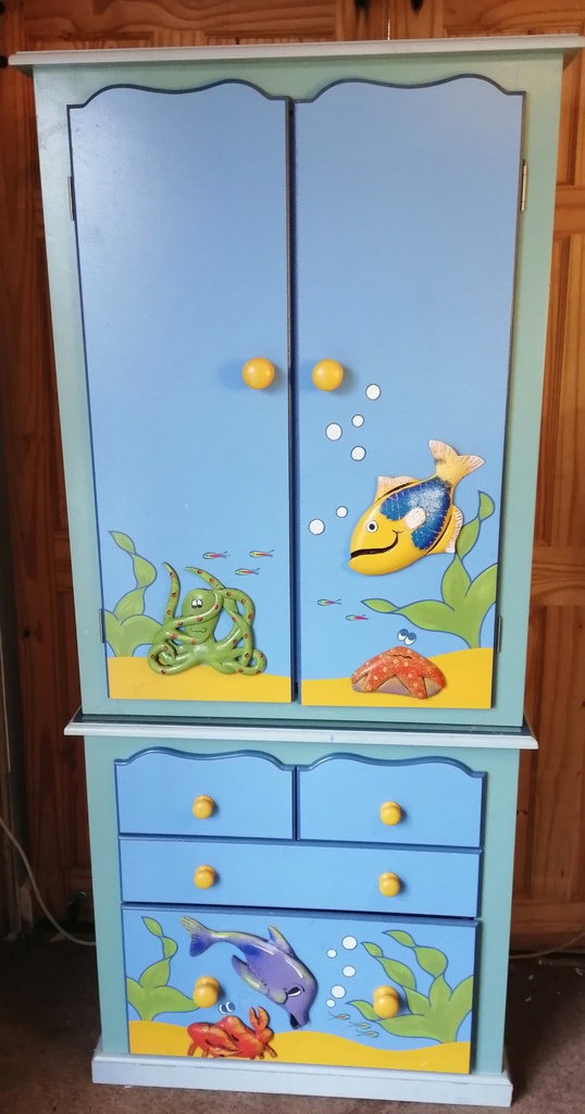 Heather Spencer Sea Themed Double Wardrobe