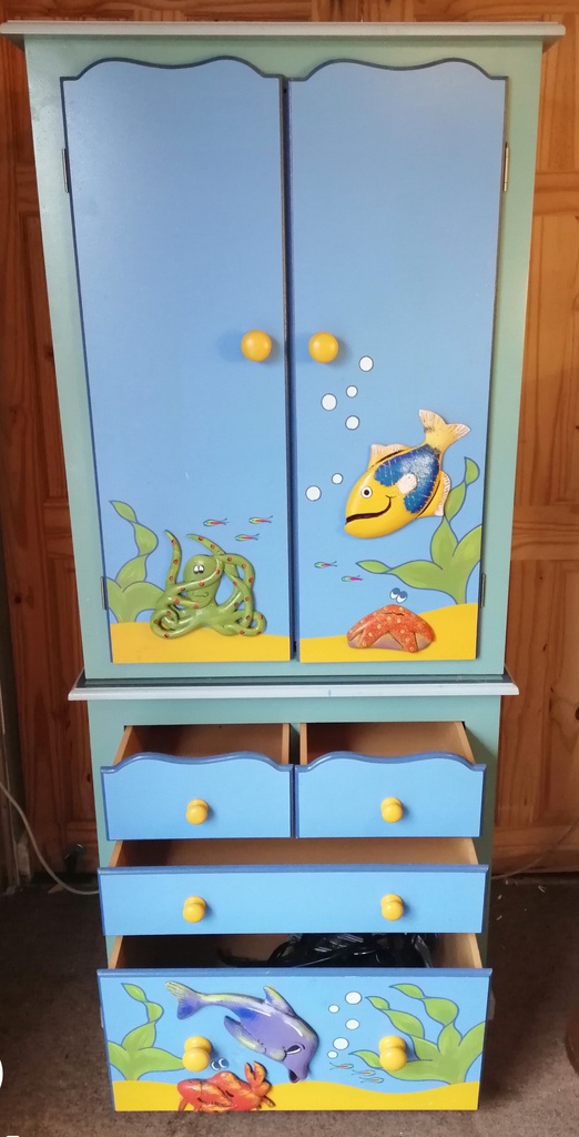 Heather Spencer Sea Themed Double Wardrobe
