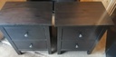 Pair of Ikea black bedsides