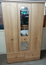 ALSTONS Cream Double Wardrobe with Mirror