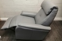 GREY LEATHER ELECTRIC RECLINER ARMCHAIR FROM JOHN LEWIS