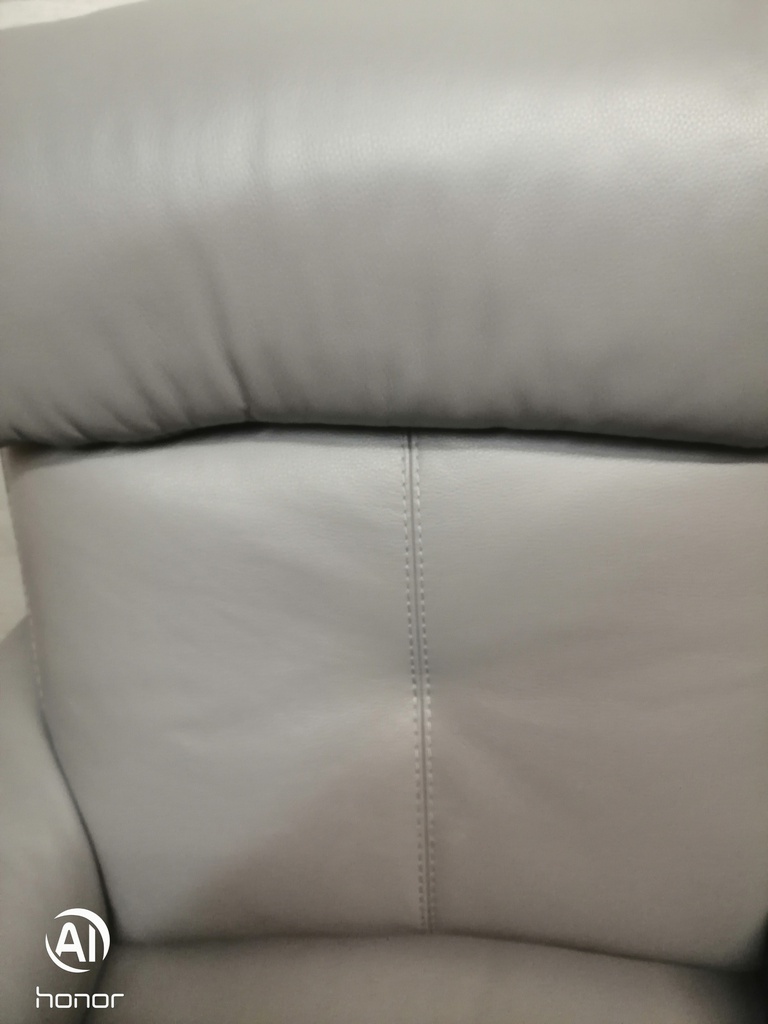 GREY LEATHER ELECTRIC RECLINER ARMCHAIR FROM JOHN LEWIS