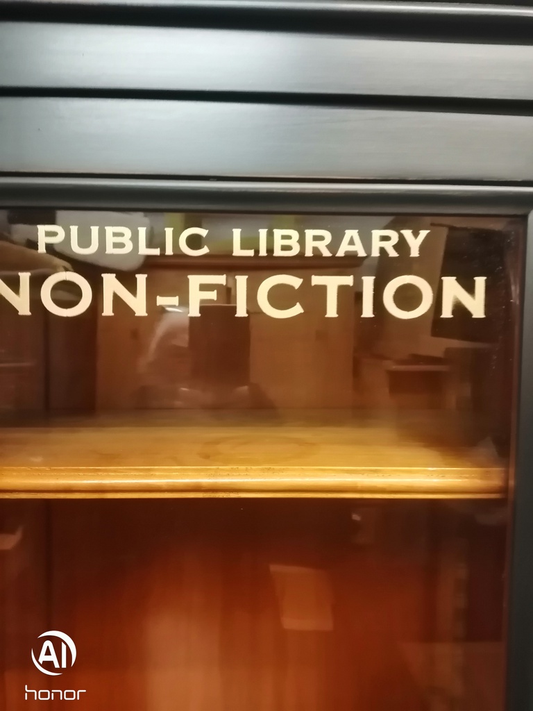 LOVELY PAINTED GLASS DISPLAY BOOKCASE / CABNIT