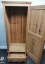 SINGLE DOOR SOLID PINE WARDROBE WITH DRAWER