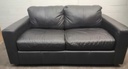 Black Leather Two Seater Sofa Bed