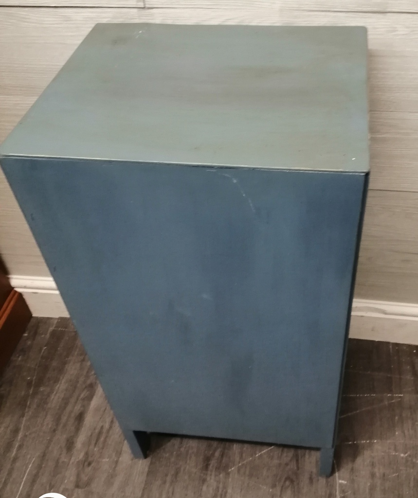 Painted retro four drawer bedside chest / side table