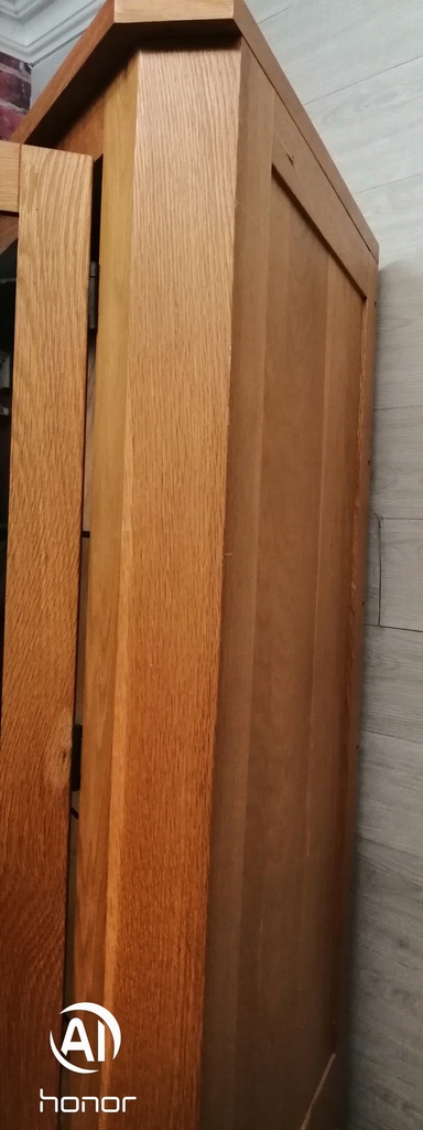 Part Glazed Oak Corner Unit