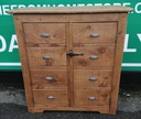 LARGE RUSTIC STYLE PINE CUPBOARD