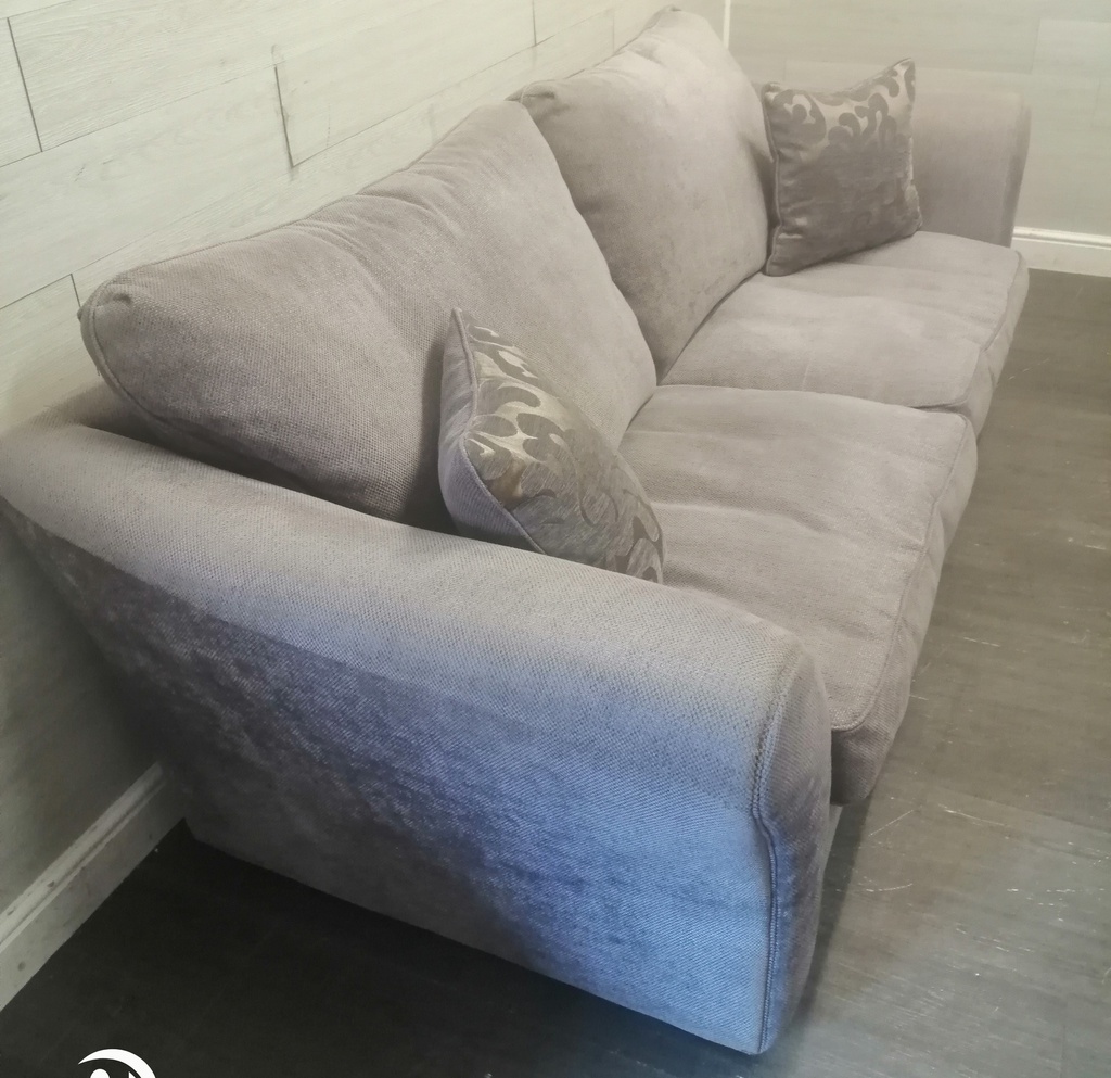 THREE SEATER GREY SOFA FROM FURNITURE VILLAGE