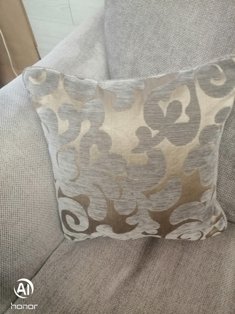 THREE SEATER GREY SOFA FROM FURNITURE VILLAGE