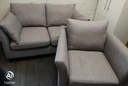 Modern grey sofa and armchair set