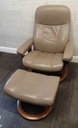 STRESSLESS Leather Recliner Chair with Footstool