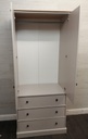 Neat Grey Double Wardrobe with Drawers