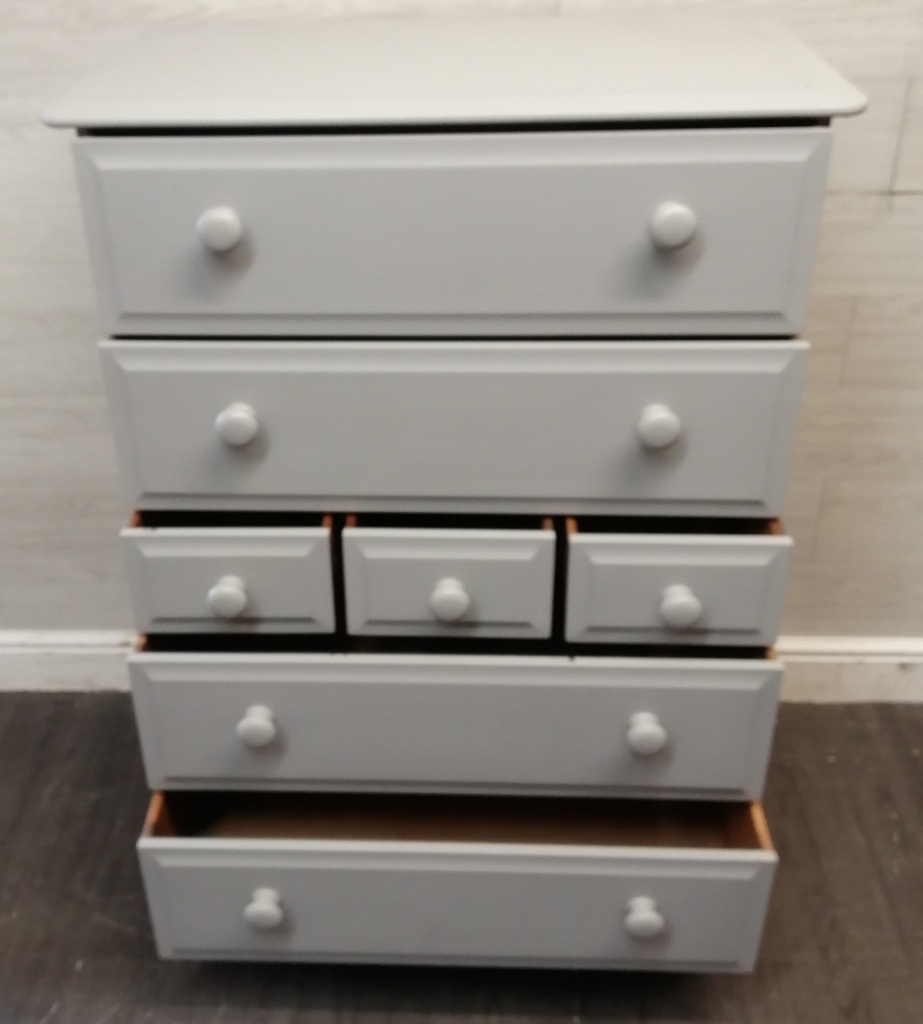 GREY STAG SEVEN DRAWER CHEST