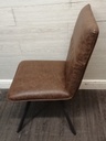SET 4 MODERN BROWN  FAUX LEATHER DINING CHAIRS