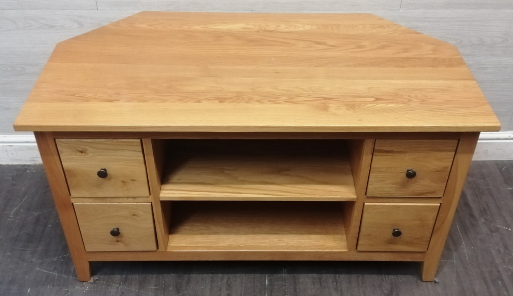 Quality Oak  Corner TV Unit From John Lewis