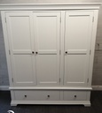 QUALITY LARGE TRIPLE  WHITE  WARDROBE