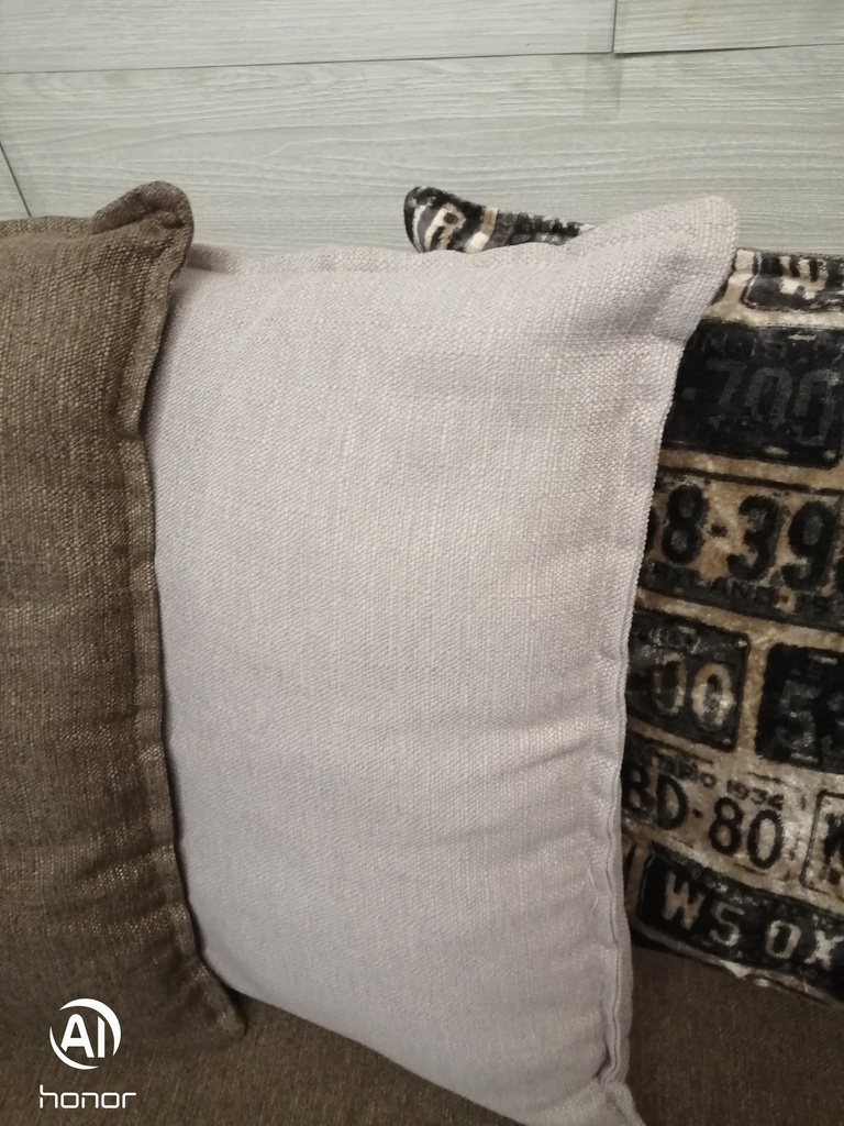 Brown Toned Large Three Seater Pillow Back Sofa