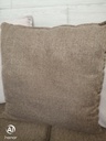 Brown Toned Large Three Seater Pillow Back Sofa